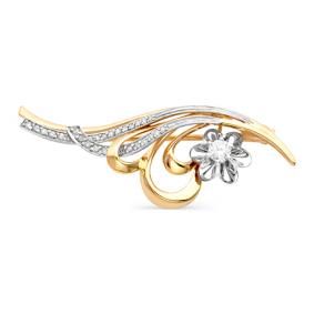 Золотая брошь Мастер Бриллиант 01M7-272 с бриллиантом 01M7-272 фото