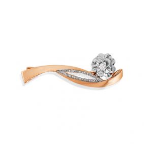 Золотая брошь Мастер Бриллиант 01M7-326 с бриллиантом 01M7-326 фото