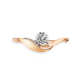 Золотая брошь Мастер Бриллиант 01M7-327 с бриллиантом 01M7-327 фото