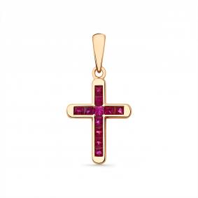 Золотая подвеска Мастер Бриллиант 01M8-180252-00-03 с рубином 01M8-180252-00-03 фото