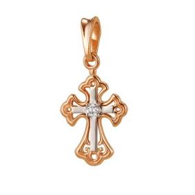 Золотая подвеска Мастер Бриллиант 01M8-196 с бриллиантом 01M8-196 фото