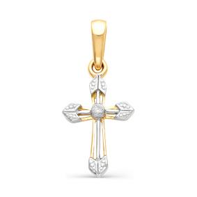 Золотая подвеска Мастер Бриллиант 01M8-219 с бриллиантом 01M8-219 фото