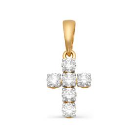 Золотая подвеска Мастер Бриллиант 01M8-277 с бриллиантом 01M8-277 фото