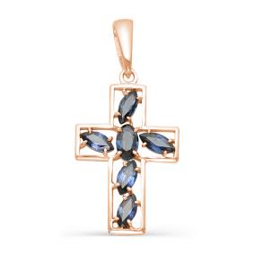 Золотая подвеска Мастер Бриллиант 01M8-290-02 с сапфиром 01M8-290-02 фото