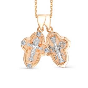 Золотая подвеска Мастер Бриллиант 01M8-317 с бриллиантом 01M8-317 фото