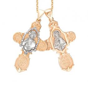 Золотая подвеска Мастер Бриллиант 01M8-320 с бриллиантом 01M8-320 фото