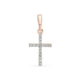 Золотая подвеска Мастер Бриллиант 01M8-343 с бриллиантом 01M8-343 фото