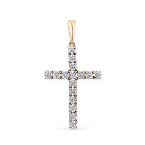 Золотая подвеска Мастер Бриллиант 01M8-351 с бриллиантом 01M8-351 фото