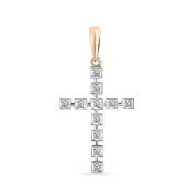 Золотая подвеска Мастер Бриллиант 01M8-358 с бриллиантом 01M8-358 фото