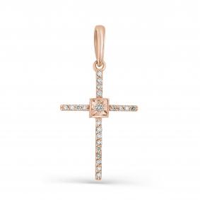 Золотая подвеска Мастер Бриллиант 01M8-375 с бриллиантом 01M8-375 фото