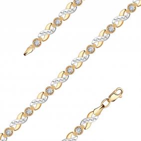 Золотой браслет плетение Фантазийное ТД Эстет 01Б111307 с фианитом 01Б111307 фото