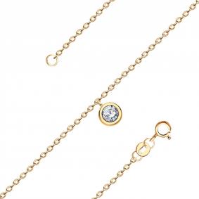 Золотой браслет ТД Эстет 01Б111326 с фианитом 01Б111326 фото