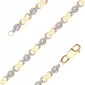 Золотой браслет ТД Эстет 01Б111334 с фианитом 01Б111334 фото