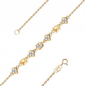 Золотой браслет ТД Эстет 01Б113360 с фианитом 01Б113360 фото