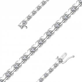 Браслет из белого золота ТД Эстет 01Б120137 с фианитом 01Б120137 фото