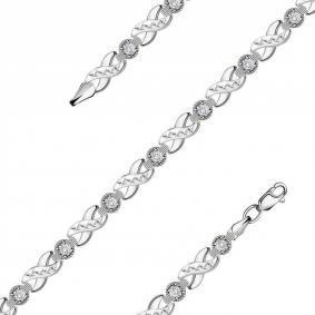 Браслет из белого золота ТД Эстет 01Б121307 с фианитом 01Б121307 фото