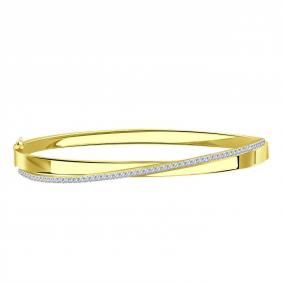 Браслет из лимонного золота ТД Эстет 01Б132917Р с фианитом 01Б132917Р фото