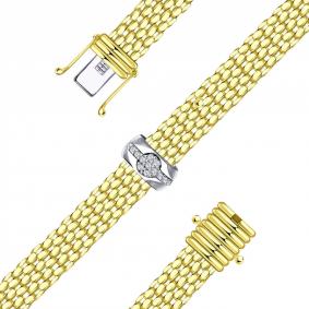 Браслет из лимонного золота ТД Эстет 01Б162447Ж с фианитом 01Б162447Ж фото