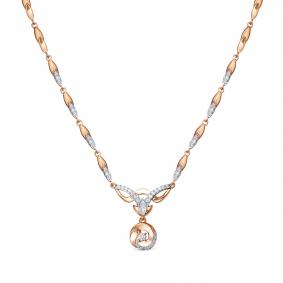 Золотое колье Бриллианты Костромы 01БК07-0355 с бриллиантом 01БК07-0355 фото