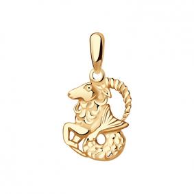 Золотая подвеска знак зодиака Козерог ТД Эстет 01Д0110901 01Д0110901 фото