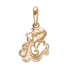 Золотая подвеска Знак зодиака Водолей ТД Эстет 01Д0110902 01Д0110902 фото