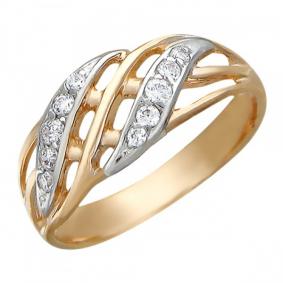 Золотое кольцо ТД Эстет 01К110434 с фианитом 01К110434 фото
