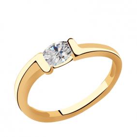 Золотое кольцо ТД Эстет 01К110642 с фианитом 01К110642 фото
