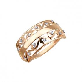 Золотое кольцо ТД Эстет 01К1110794 с фианитом 01К1110794 фото