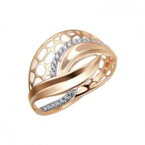 Золотое кольцо ТД Эстет 01К1110814 с фианитом 01К1110814 фото