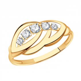 Золотое кольцо ТД Эстет 01К1111649 с фианитом 01К1111649 фото