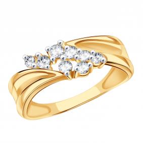 Золотое кольцо ТД Эстет 01К1112207Р с фианитом 01К1112207Р фото