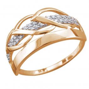 Золотое кольцо ТД Эстет 01К1112496Р с фианитом 01К1112496Р фото