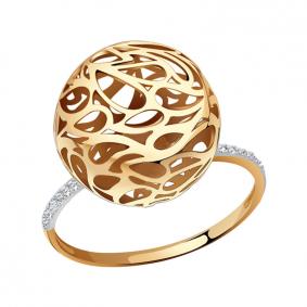 Золотое кольцо ТД Эстет 01К1112779Р с фианитом 01К1112779Р фото