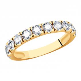 Золотое кольцо ТД Эстет 01К1113720 с фианитом 01К1113720 фото