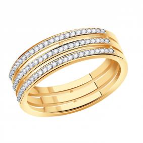 Золотое кольцо ТД Эстет 01К1113751 с фианитом 01К1113751 фото