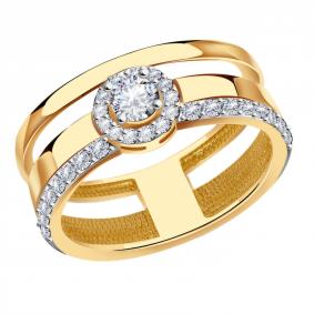 Золотое кольцо ТД Эстет 01К1113758 с фианитом 01К1113758 фото