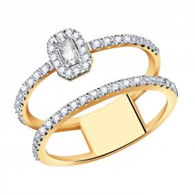 Золотое кольцо ТД Эстет 01К1113759 с фианитом 01К1113759 фото