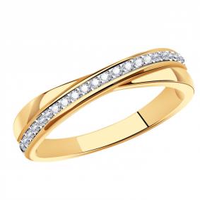 Золотое кольцо ТД Эстет 01К1113945Р с фианитом 01К1113945Р фото