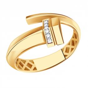 Золотое кольцо ТД Эстет 01К1115048Р с фианитом 01К1115048Р фото
