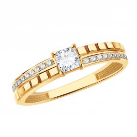 Золотое кольцо ТД Эстет 01К1115162 с фианитом 01К1115162 фото