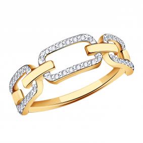 Золотое кольцо ТД Эстет 01К1115176Р с фианитом 01К1115176Р фото