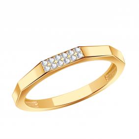 Золотое кольцо ТД Эстет 01К1115224 с фианитом 01К1115224 фото
