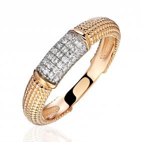 Золотое кольцо ТД Эстет 01К1115390Р с фианитом 01К1115390Р фото