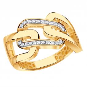 Золотое кольцо ТД Эстет 01К1115609Р с фианитом 01К1115609Р фото