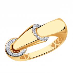 Золотое кольцо ТД Эстет 01К1115731Р с фианитом 01К1115731Р фото