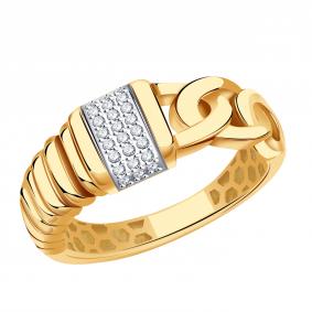 Золотое кольцо ТД Эстет 01К1115732Р с фианитом 01К1115732Р фото