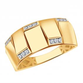 Золотое кольцо ТД Эстет 01К1115755Р с фианитом 01К1115755Р фото