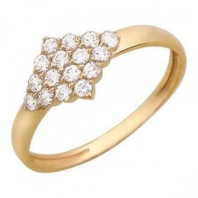 Золотое кольцо ТД Эстет 01К115421 с фианитом 01К115421 фото