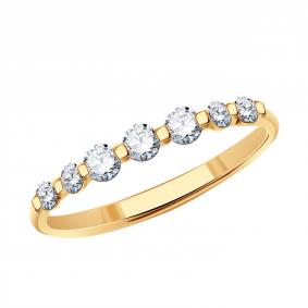 Золотое кольцо ТД Эстет 01К115707 с фианитом 01К115707 фото