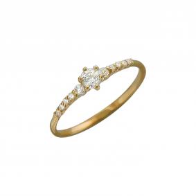 Золотое кольцо ТД Эстет 01К115831 с фианитом 01К115831 фото